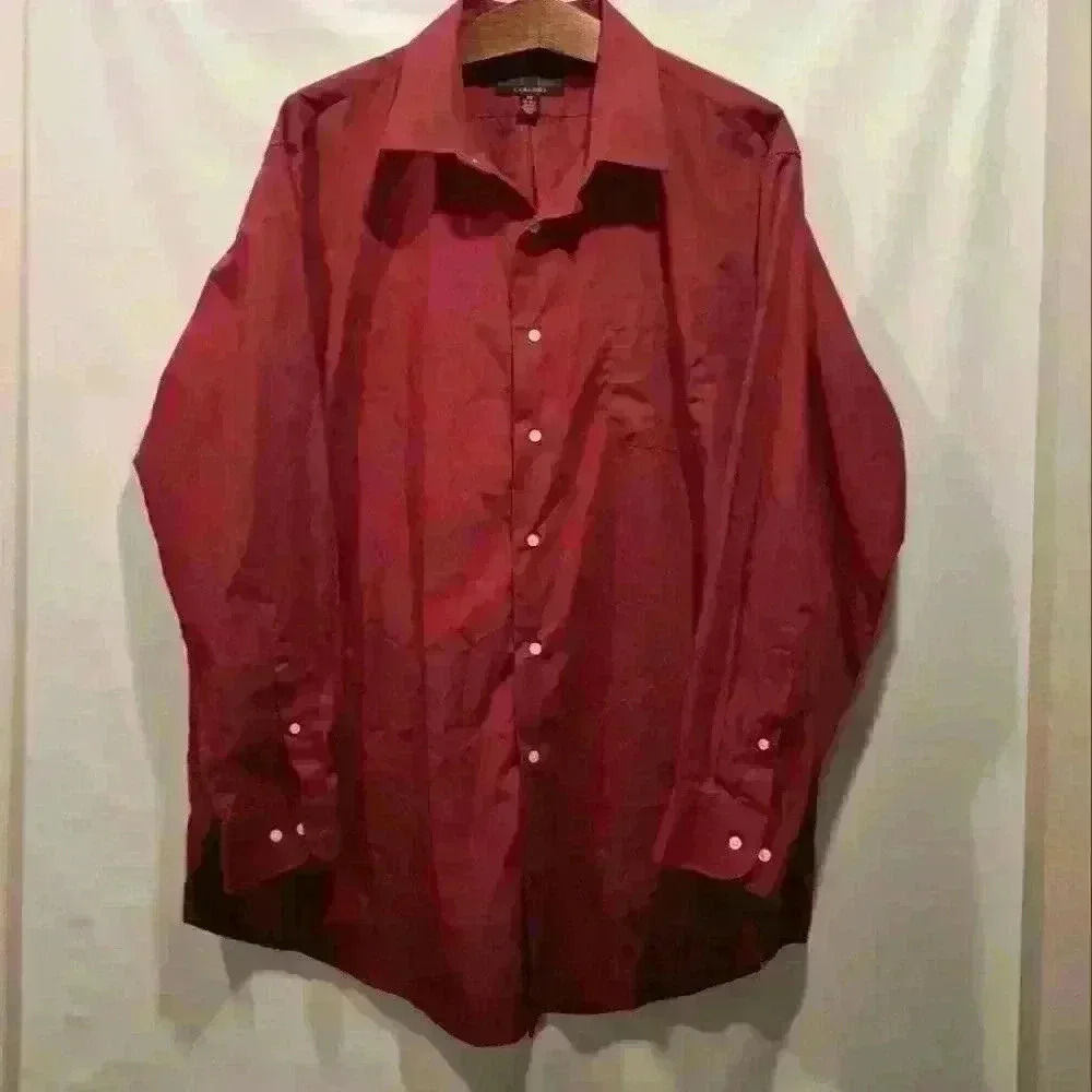 Alexander Julian Colours Sz 2X Maroon Dress Shirt.